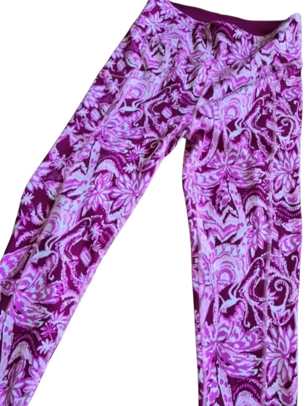 Lilly Pulitzer Luxletic Weekender High Rise Leggings Medium Mulberry Wild Ride